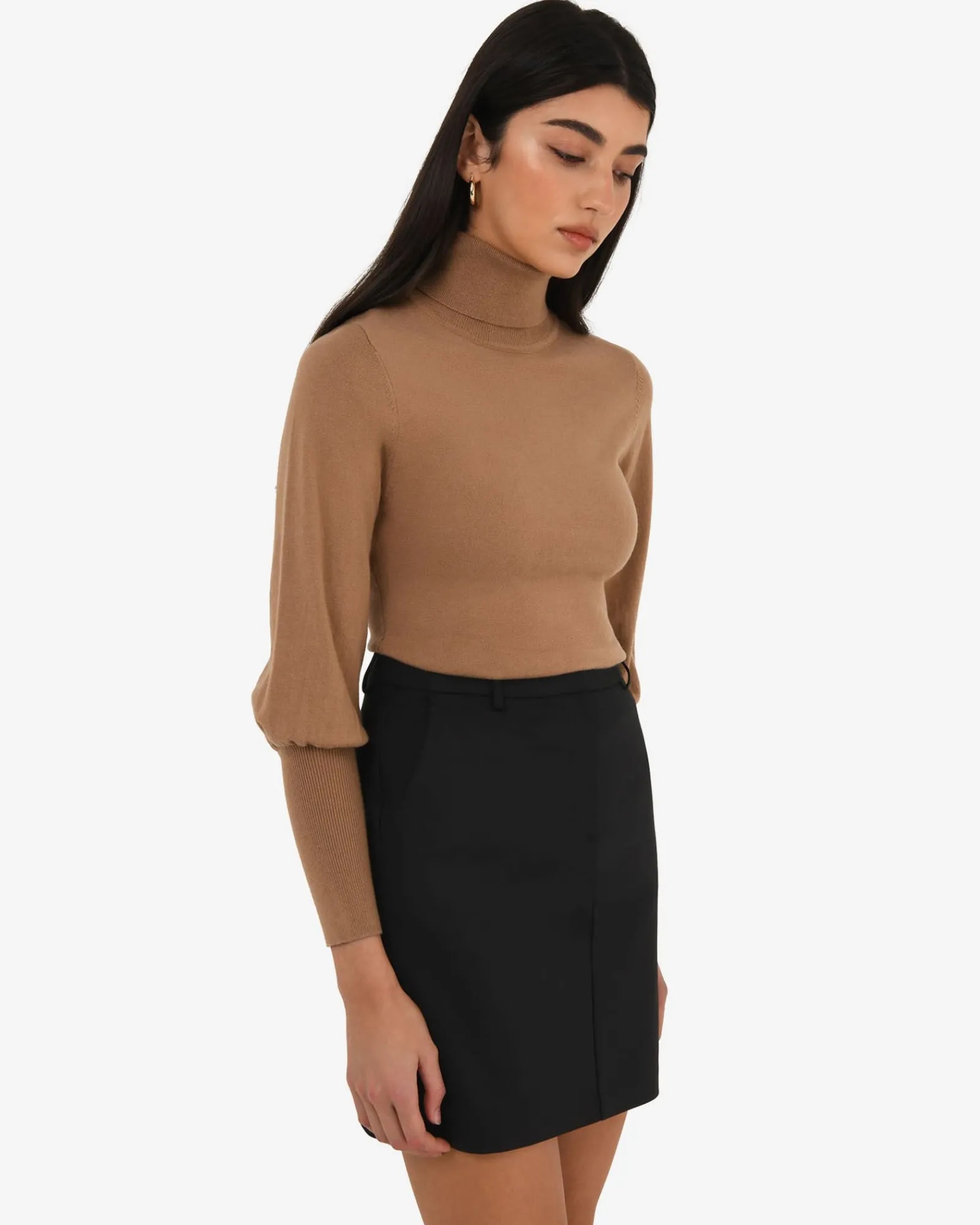 Forcast Nolan High Neck Knit* T-Shirts & Tops|Long Sleeve Tops