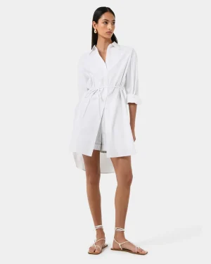 Forcast Oakley Cotton Tie Shirt Dress* Conscious|Midi Dresses