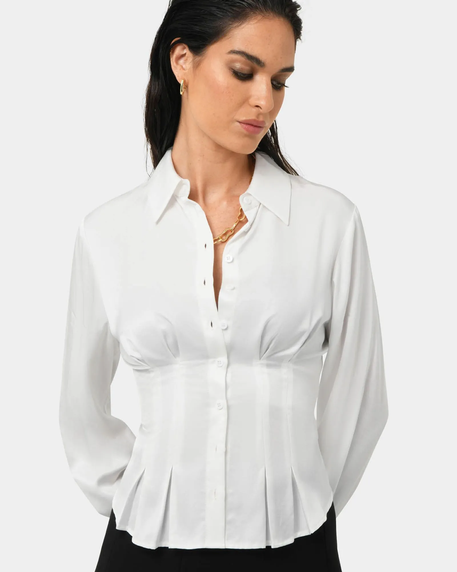 Forcast Paige Gathered Shirt* Long Sleeve Tops|Shirts & Blouses