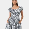 Forcast Pearl Floral Cotton Dress* Conscious|Midi Dresses