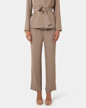 Forcast Rain Elastic Waist Pants* High-Waisted Pants|Straight Leg Pants