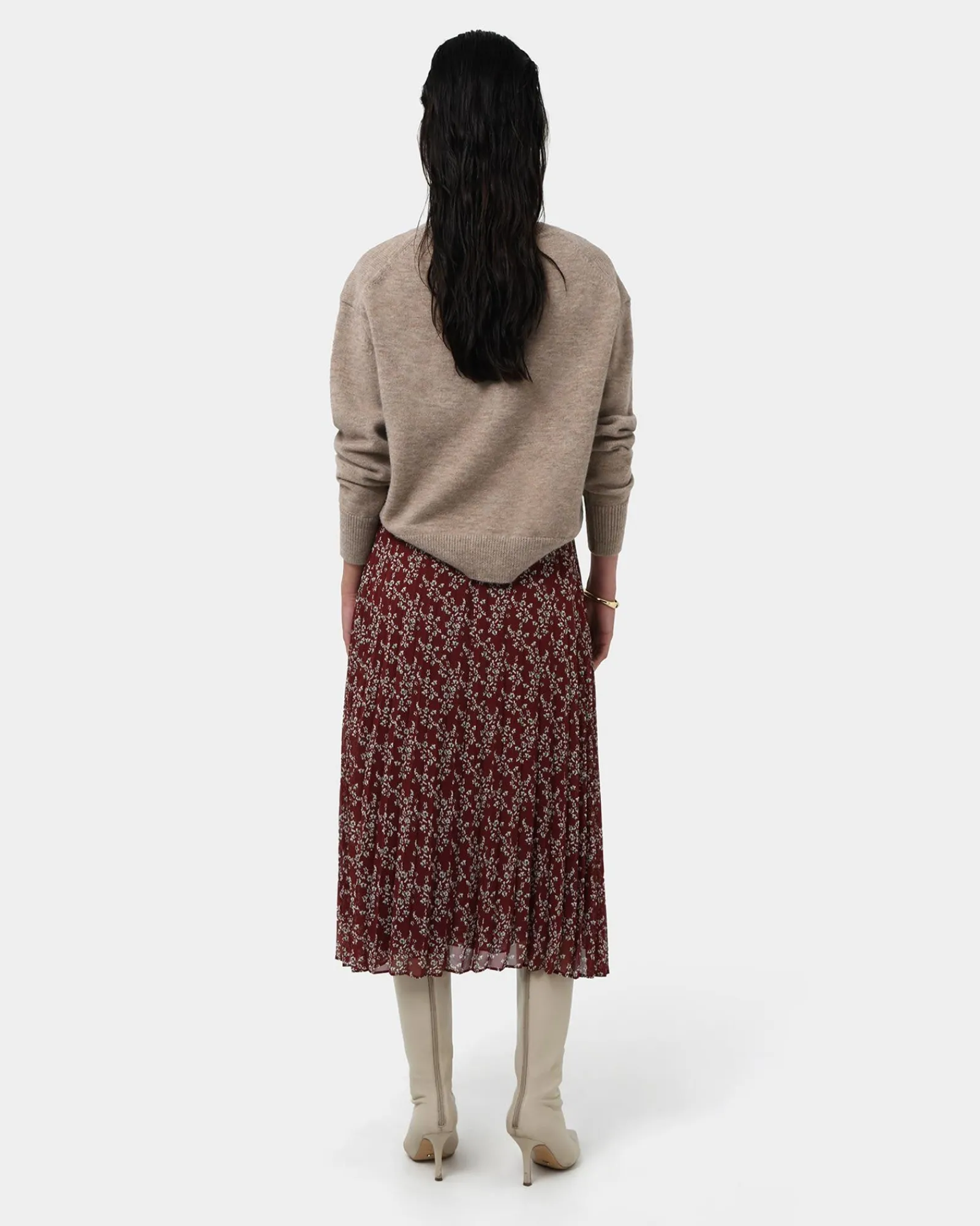 Forcast Rema Floral Pleated Skirt* Midi & Maxi Skirts|Work Skirts