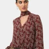 Forcast Rema Floral Tie Blouse* Long Sleeve Tops|Shirts & Blouses