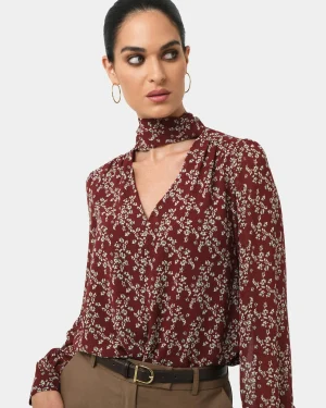 Forcast Rema Floral Tie Blouse* Long Sleeve Tops|Shirts & Blouses