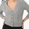Forcast Rhodes Cable Knit Cardigan* Long Sleeve Tops|Work Tops