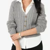 Forcast Rhodes Cable Knit Cardigan* Long Sleeve Tops|Work Tops