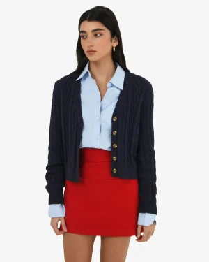 Forcast Rhodes Cable Knit Cardigan* Long Sleeve Tops|Work Tops