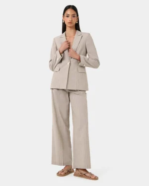 Forcast Ria Stripe Cotton Jacket* Conscious|Jackets & Blazers