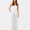Forcast Ria Stripe Cotton Blend Pants* High-Waisted Pants|Straight Leg Pants