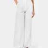 Forcast Ria Stripe Cotton Blend Pants* High-Waisted Pants|Straight Leg Pants