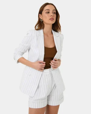 Forcast Ria Stripe Cotton Jacket* Conscious|Jackets & Blazers