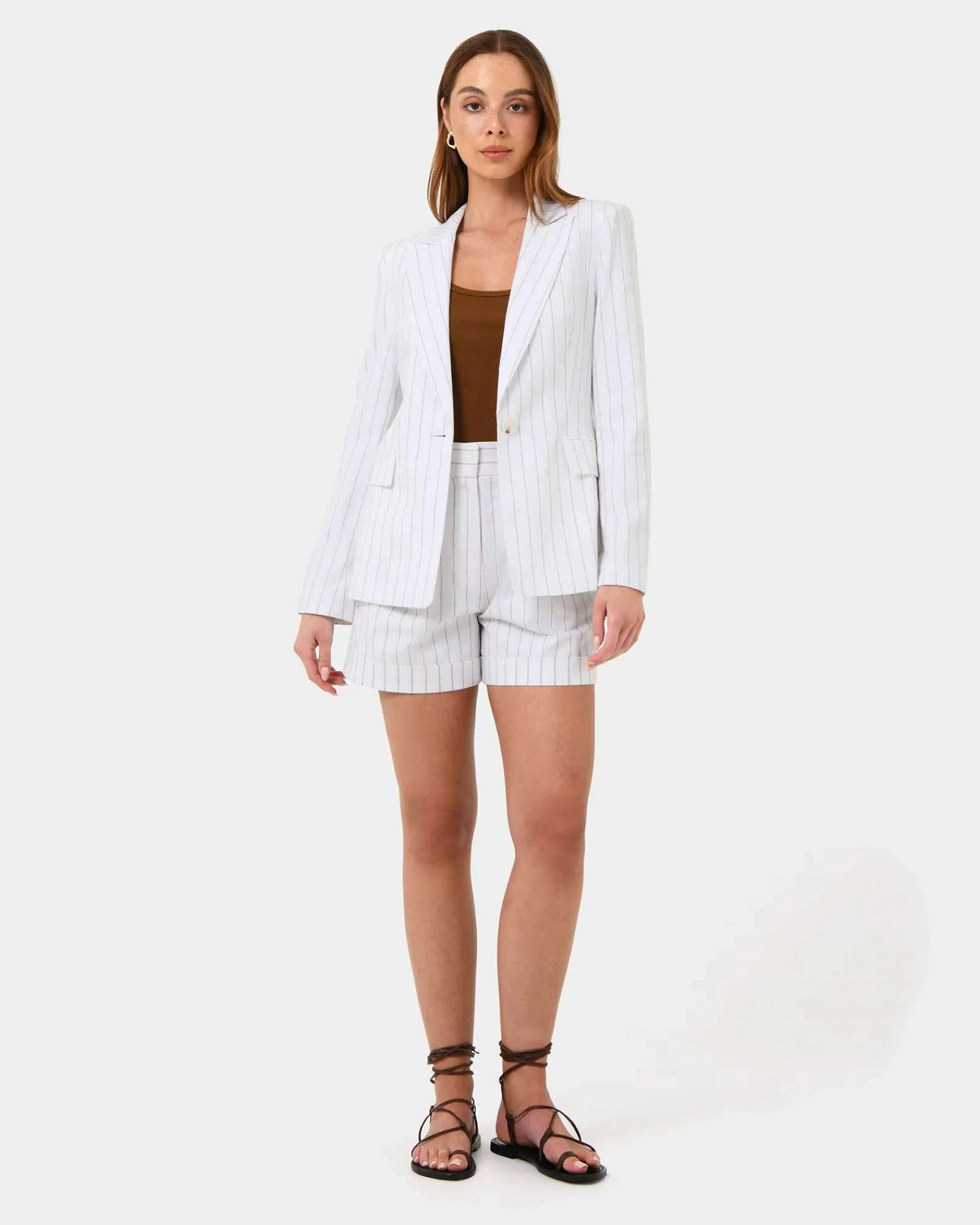 Forcast Ria Stripe Cotton Jacket* Conscious|Jackets & Blazers