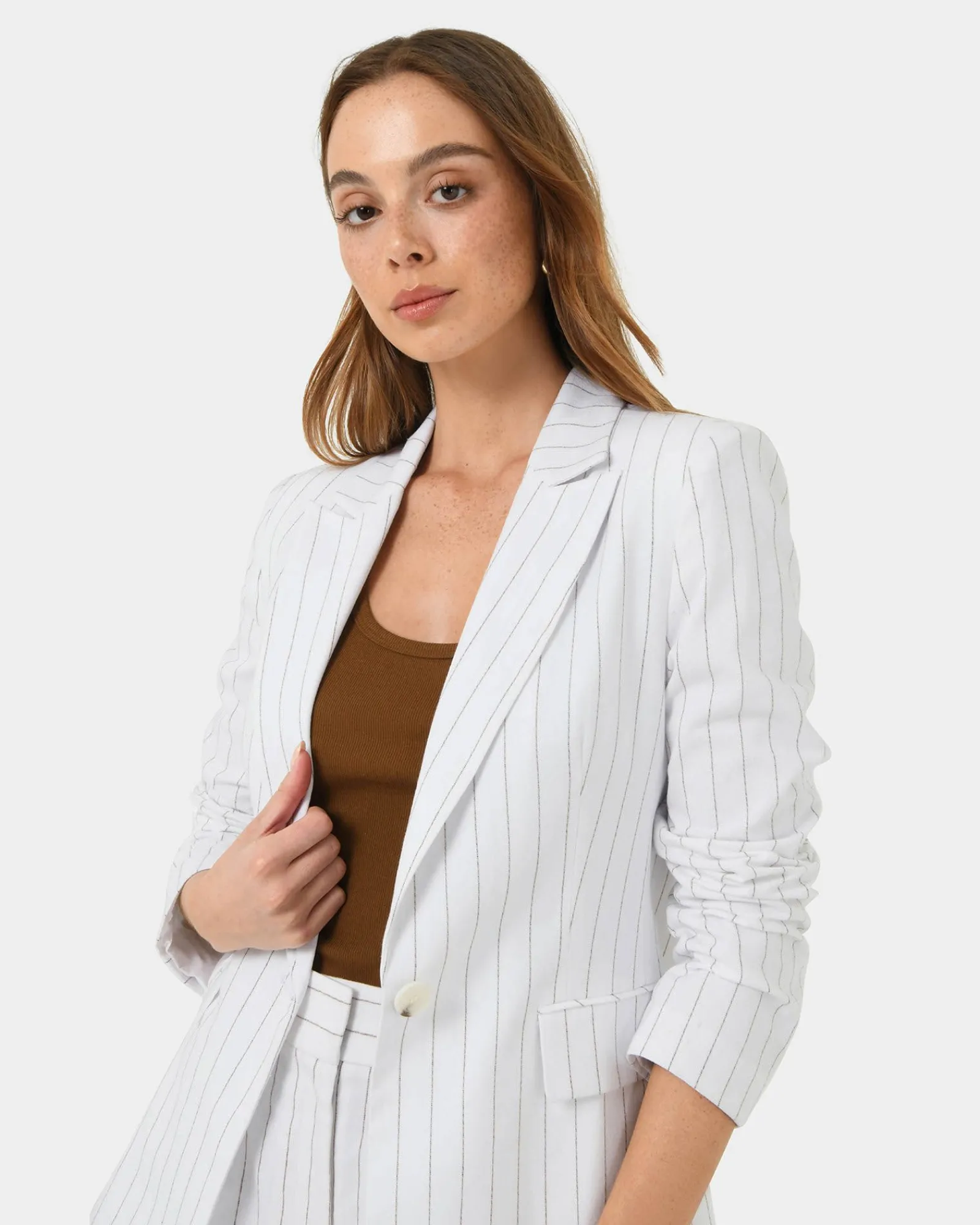 Forcast Ria Stripe Cotton Jacket* Conscious|Jackets & Blazers
