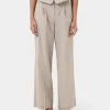 Forcast Ria Stripe Cotton Blend Pants* High-Waisted Pants|Straight Leg Pants