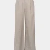 Forcast Ria Stripe Cotton Blend Pants* High-Waisted Pants|Straight Leg Pants