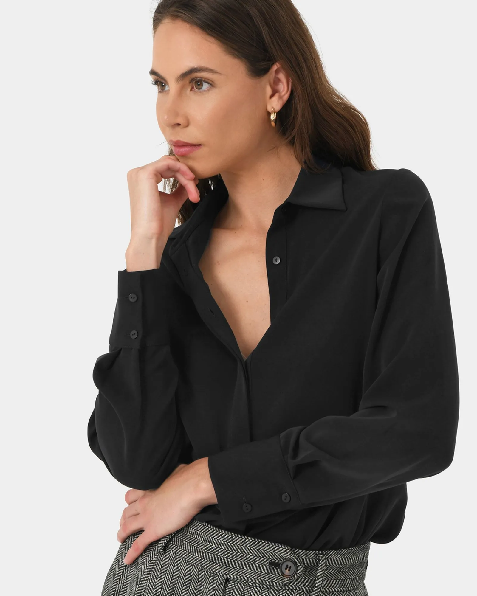 Forcast Robin Collared Blouse* Long Sleeve Tops|Shirts & Blouses