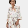 Forcast Rosy Floral Tiered Dress* Midi Dresses|Midi Dresses