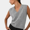Forcast Rulia V-neck Knit Vest* T-Shirts & Tops|Work Tops