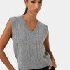 Forcast Rulia V-neck Knit Vest* T-Shirts & Tops|Work Tops