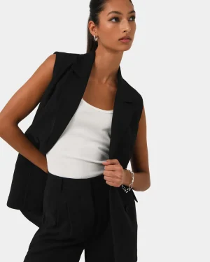 Forcast Rumy Double Breasted Vest* T-Shirts & Tops|Work Tops