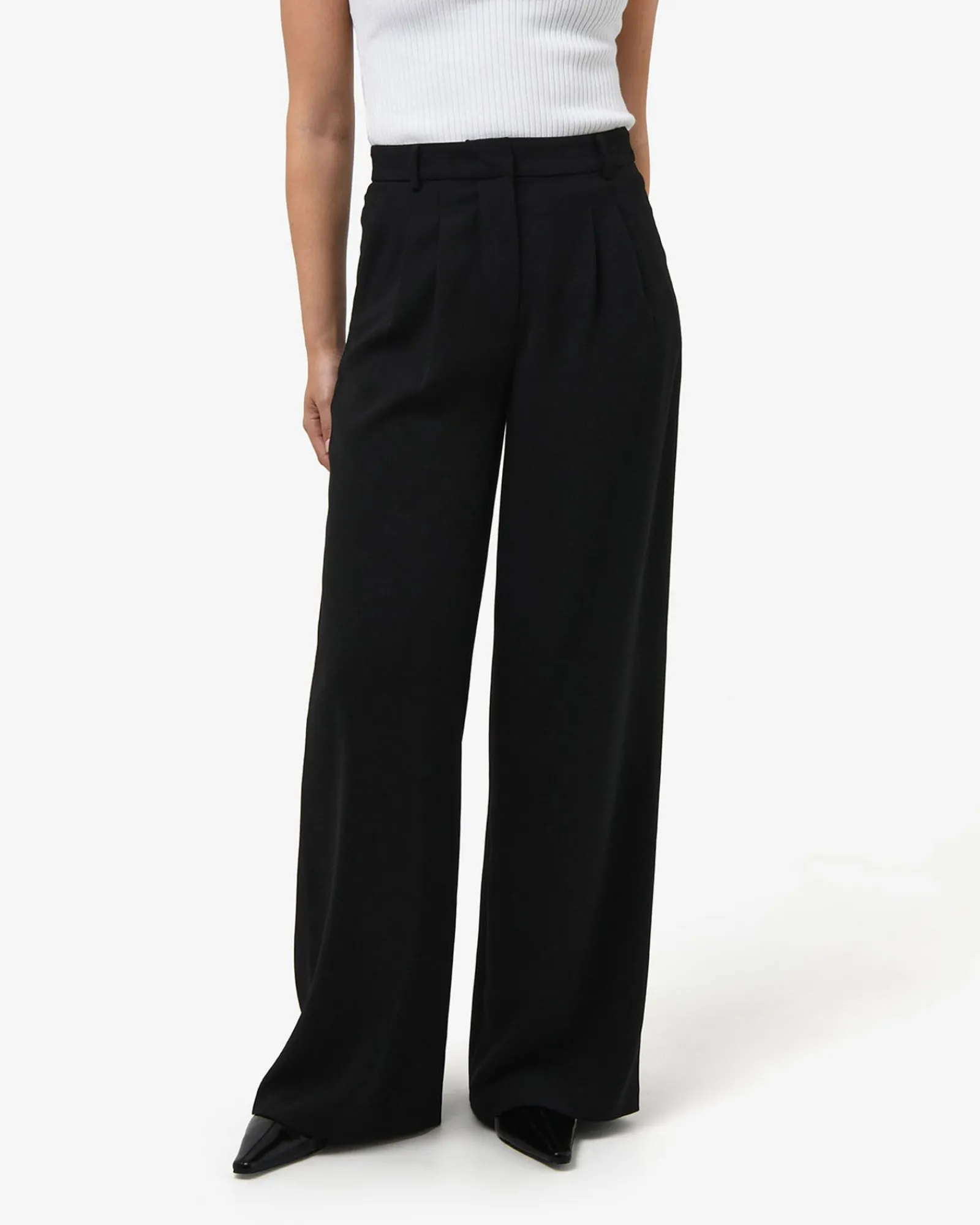 Forcast Rumy Wide Leg Tailored Pants* High-Waisted Pants|Wide-Leg Pants