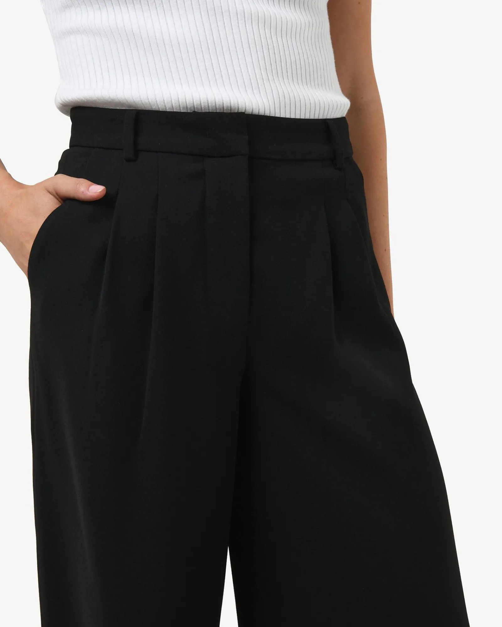 Forcast Rumy Wide Leg Tailored Pants* High-Waisted Pants|Wide-Leg Pants