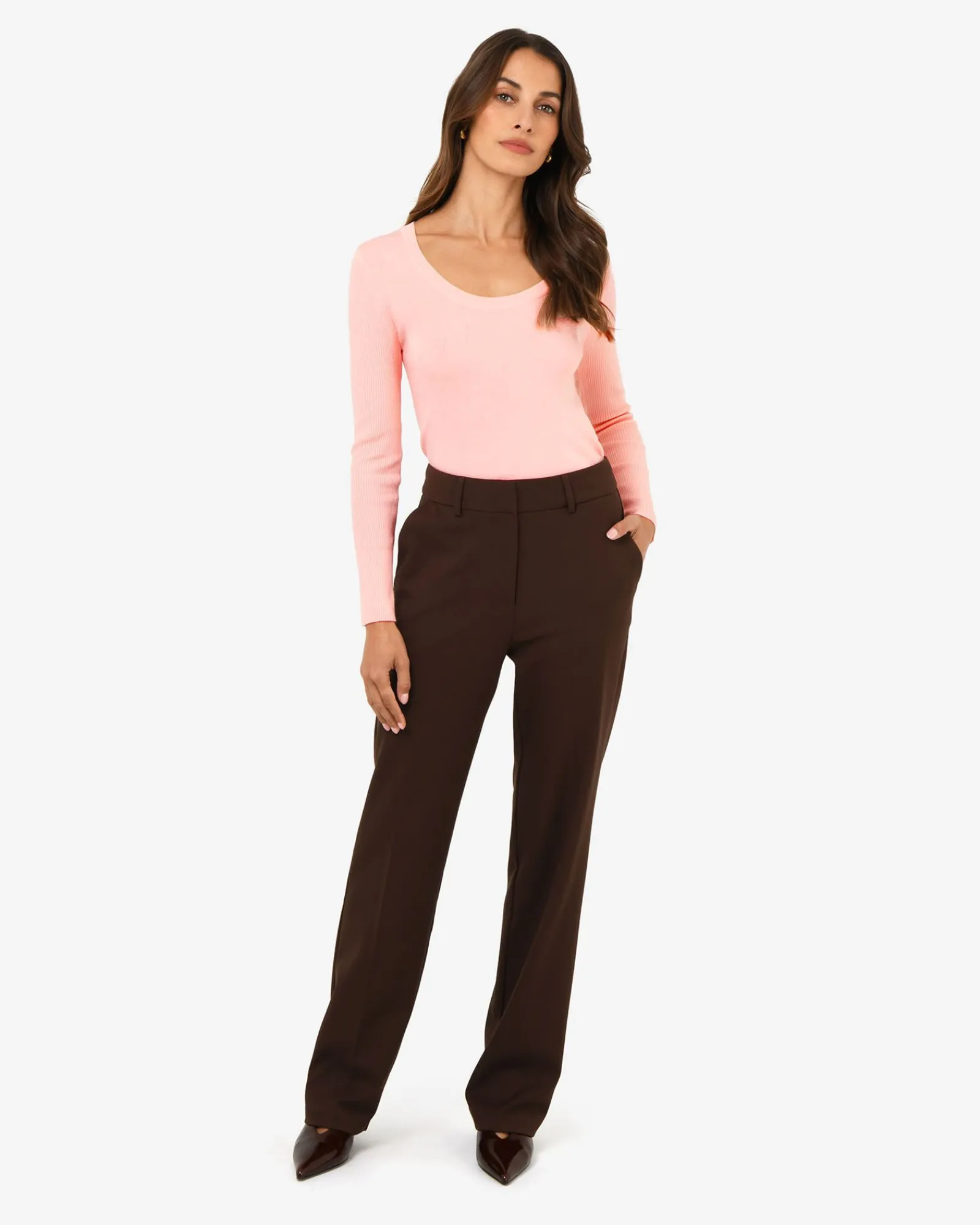 Forcast Samira Scoop Neck Knit* T-Shirts & Tops|Long Sleeve Tops