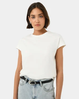 Forcast Sara Cotton Tee* T-Shirts & Tops|Work Tops