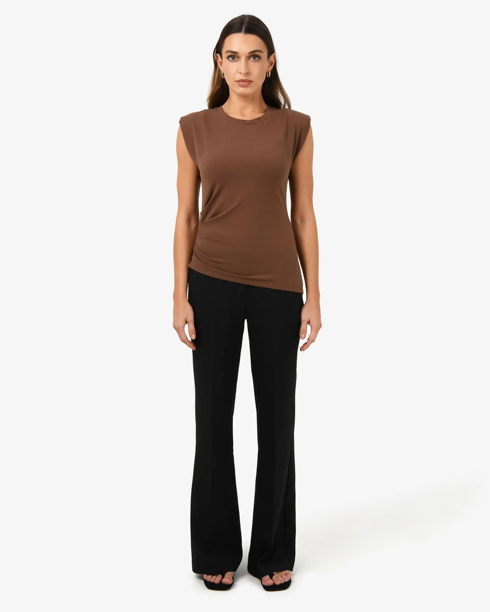 Forcast Sarah Padded Ruched Jersey Top* T-Shirts & Tops|Work Tops