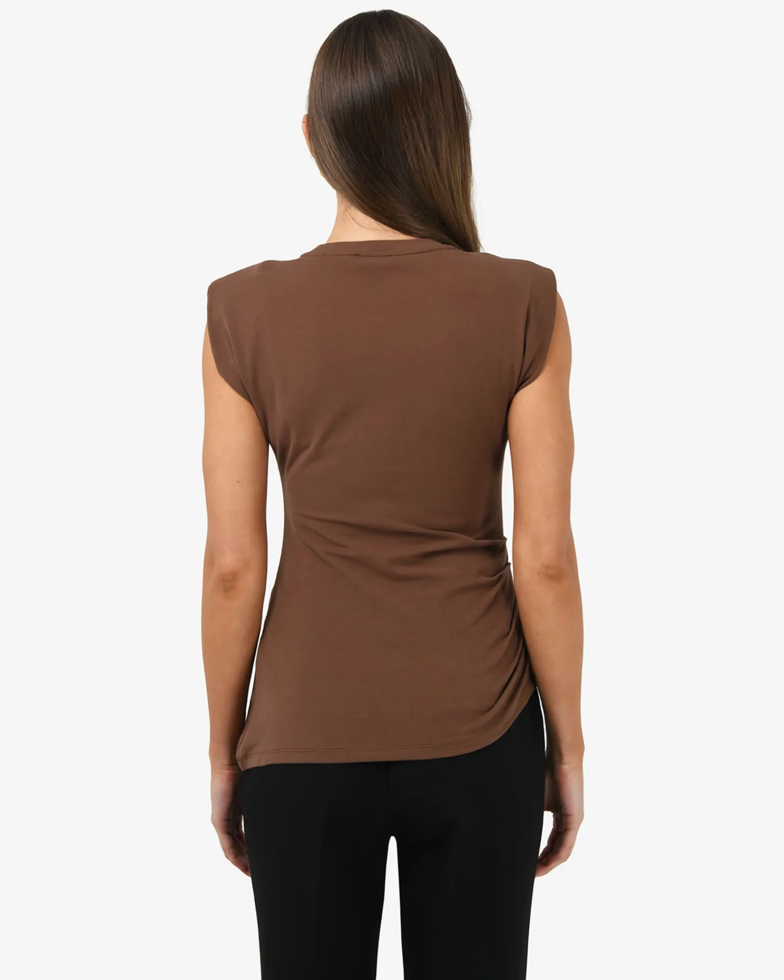 Forcast Sarah Padded Ruched Jersey Top* T-Shirts & Tops|Work Tops
