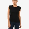 Forcast Sarah Padded Ruched Jersey Top* T-Shirts & Tops|Work Tops