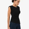 Forcast Sarah Padded Ruched Jersey Top* T-Shirts & Tops|Work Tops