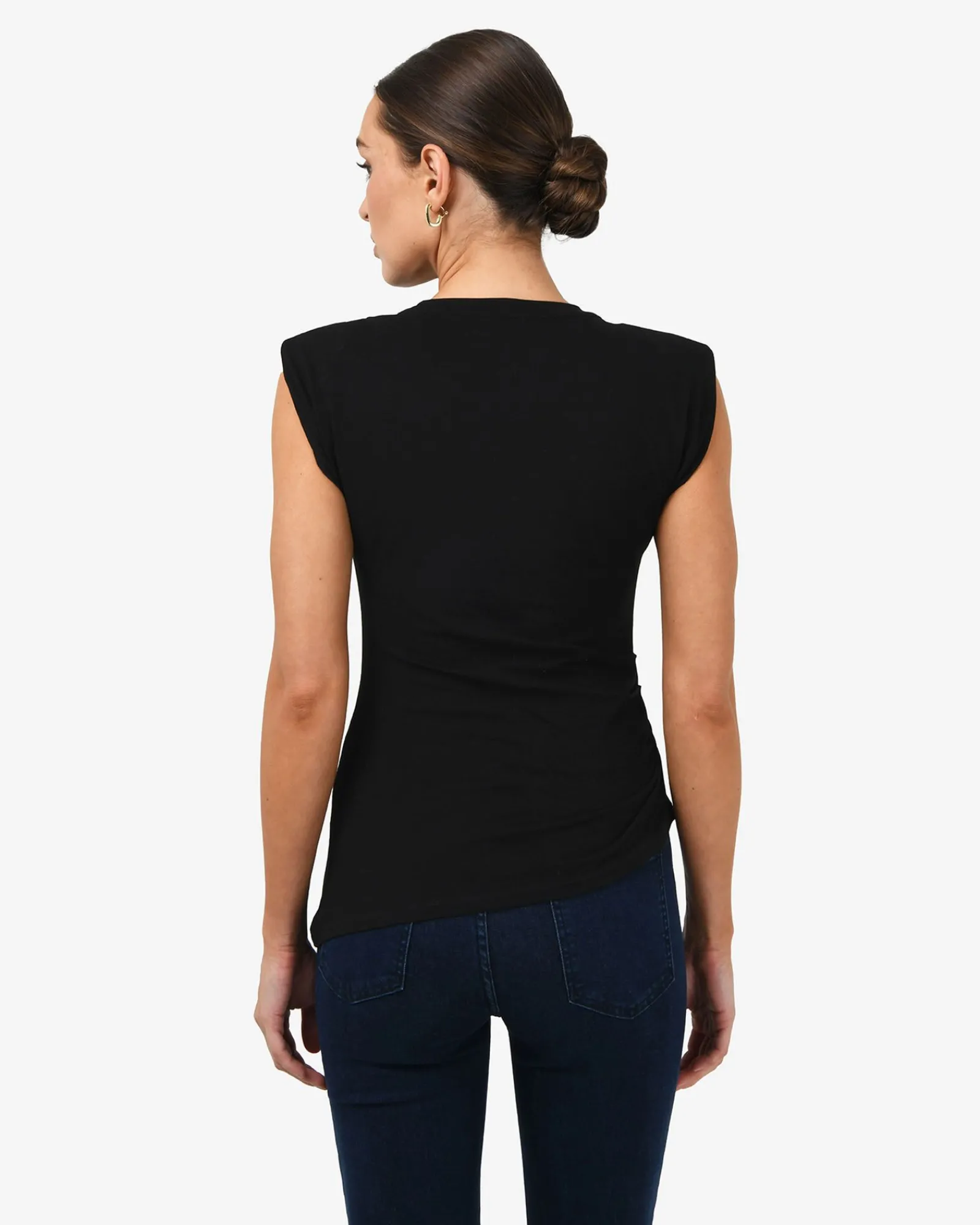 Forcast Sarah Padded Ruched Jersey Top* T-Shirts & Tops|Work Tops