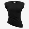 Forcast Sarah Padded Ruched Jersey Top* T-Shirts & Tops|Work Tops