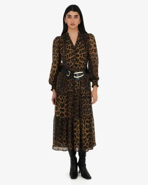 Forcast Shakira V-neck Button Dress* Midi Dresses|Midi Dresses