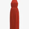 Forcast Shelly Chiffon Pleated Dress* Maxi Dresses|Maxi Dresses