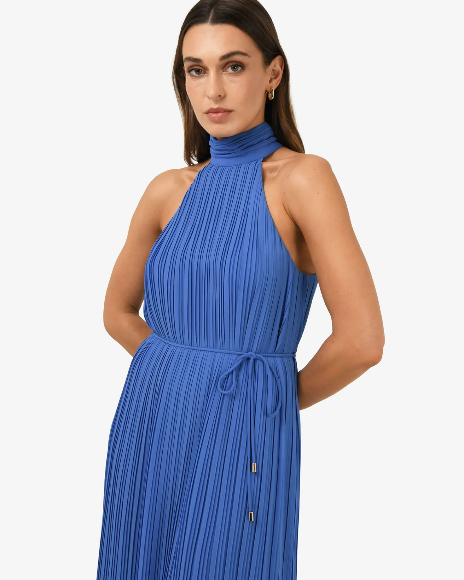 Forcast Shelly Chiffon Pleated Dress* Maxi Dresses|Maxi Dresses