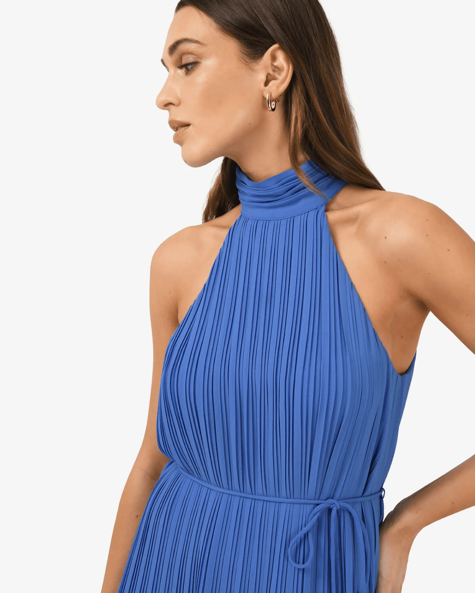 Forcast Shelly Chiffon Pleated Dress* Maxi Dresses|Maxi Dresses