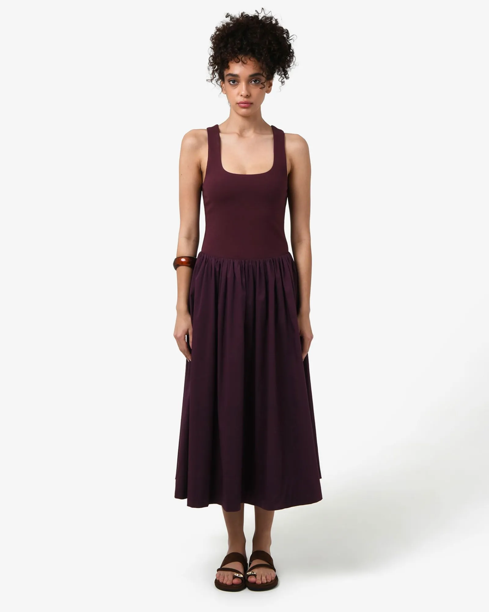 Forcast Soho Cotton & Knit Midi Dress* Conscious|Midi Dresses
