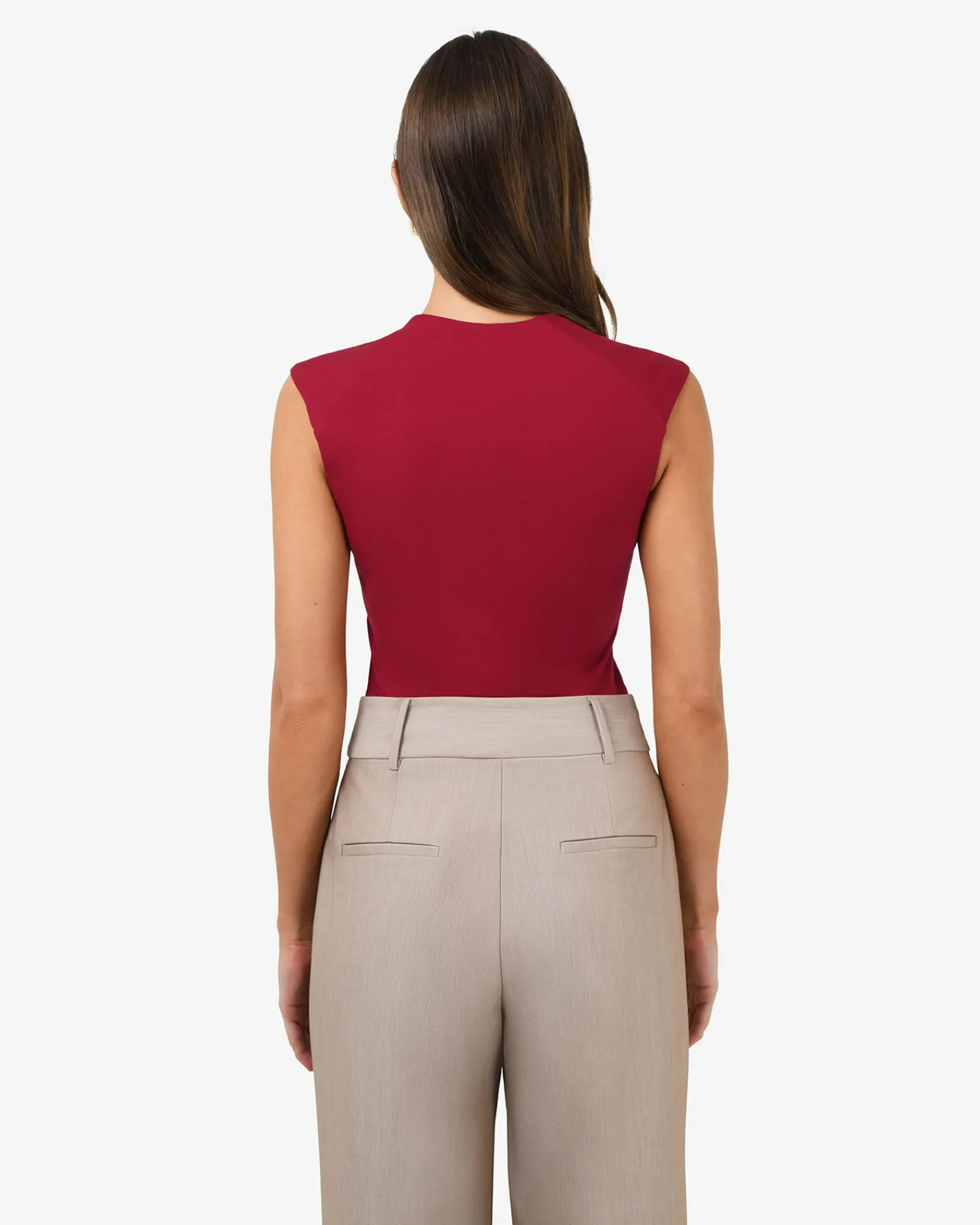 Forcast Soho Rounded Square Neck Top* T-Shirts & Tops|Work Tops