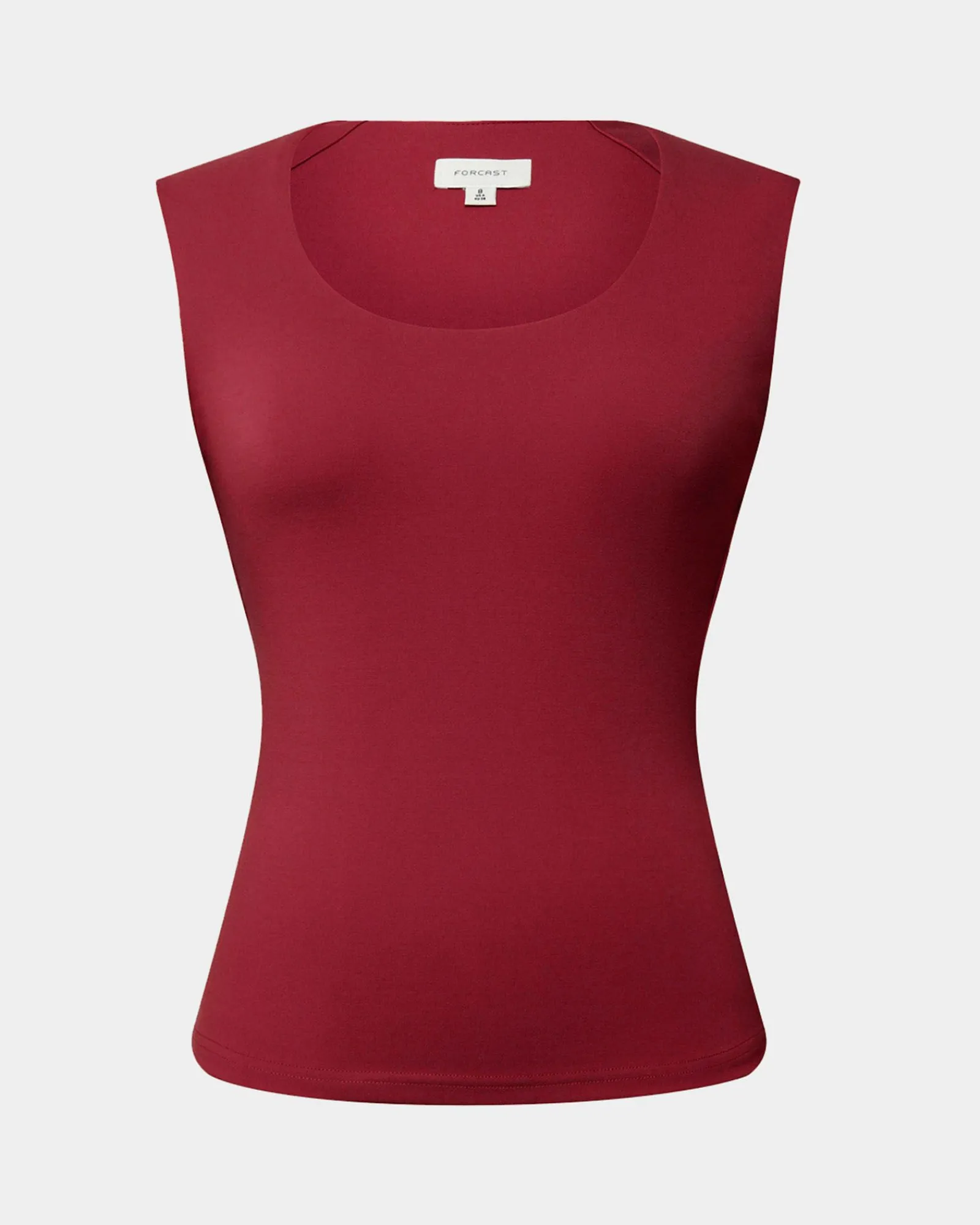 Forcast Soho Rounded Square Neck Top* T-Shirts & Tops|Work Tops