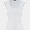Forcast Soho Rounded Square Neck Top* T-Shirts & Tops|Work Tops