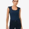 Forcast Soho Rounded Square Neck Top* T-Shirts & Tops|Work Tops
