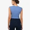 Forcast Soho Rounded Square Neck Top* T-Shirts & Tops|Work Tops