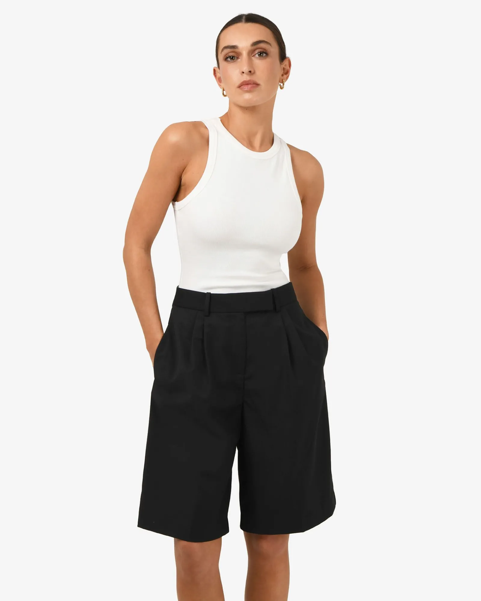 Forcast Sonique Tailored Short* Work Pants|Shorts
