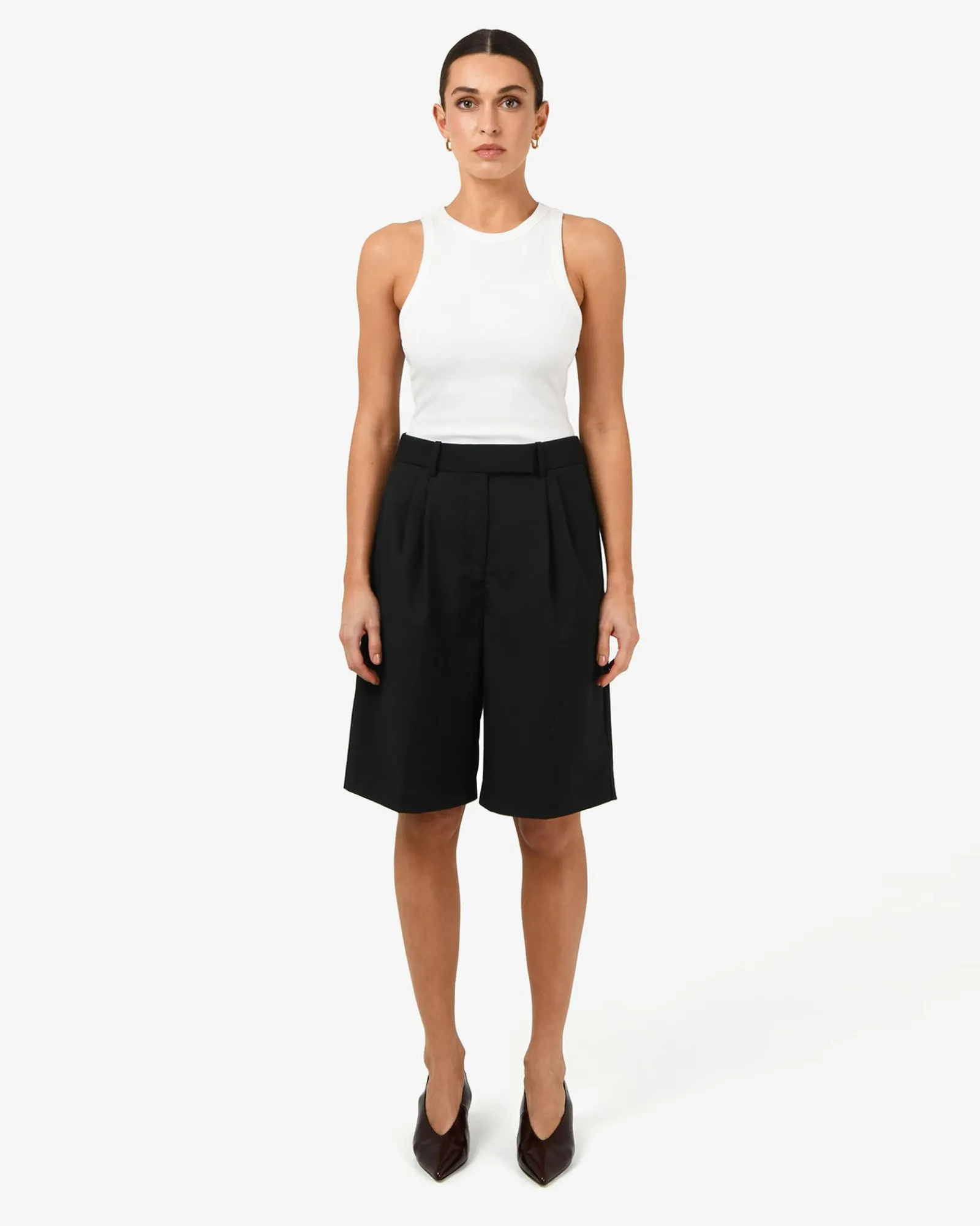 Forcast Sonique Tailored Short* Work Pants|Shorts