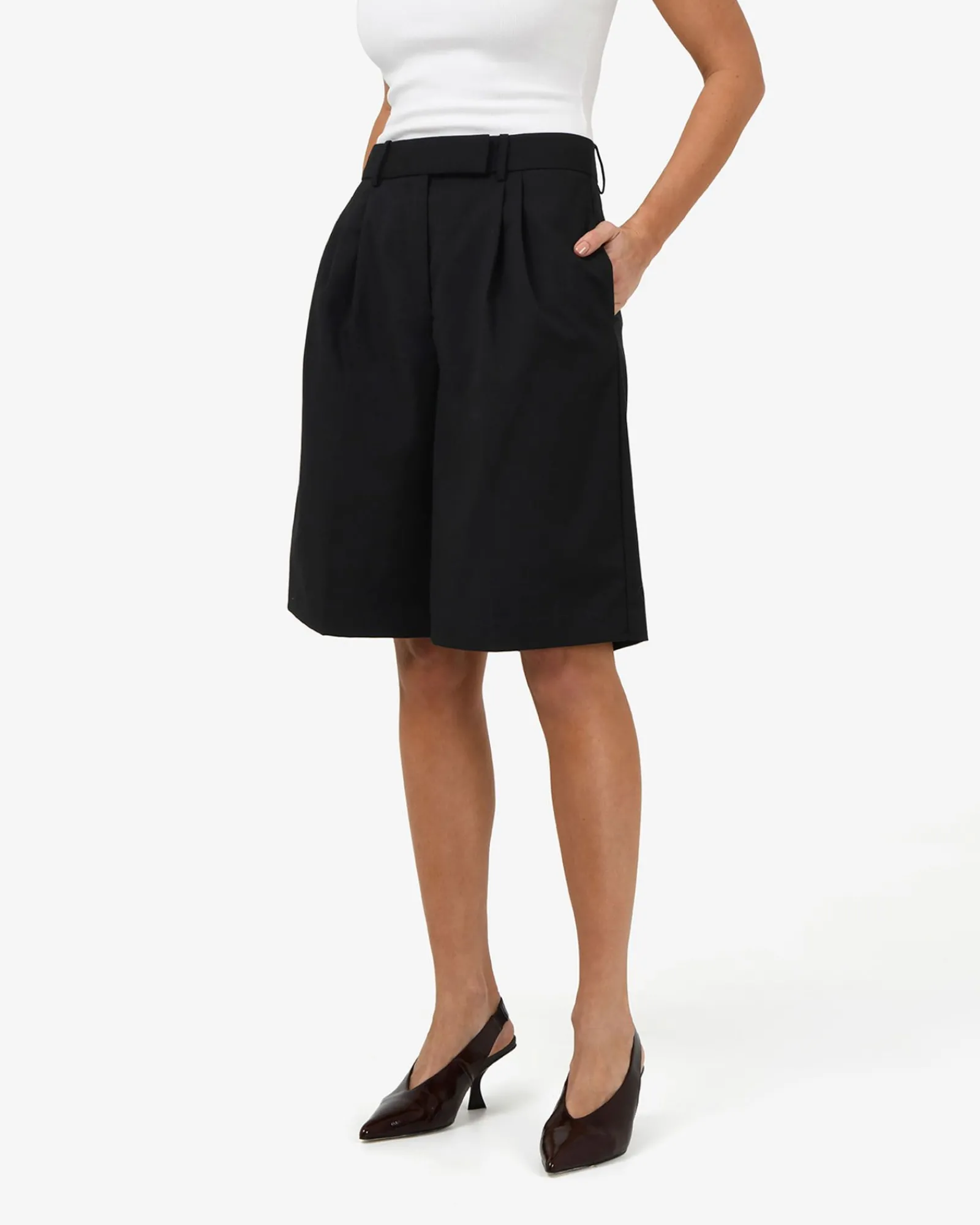 Forcast Sonique Tailored Short* Work Pants|Shorts