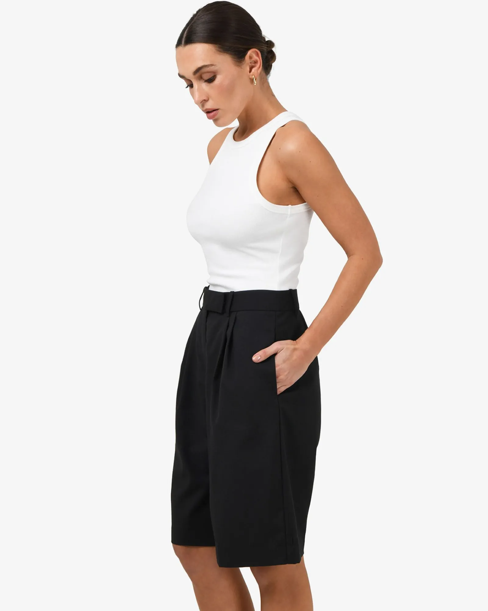 Forcast Sonique Tailored Short* Work Pants|Shorts