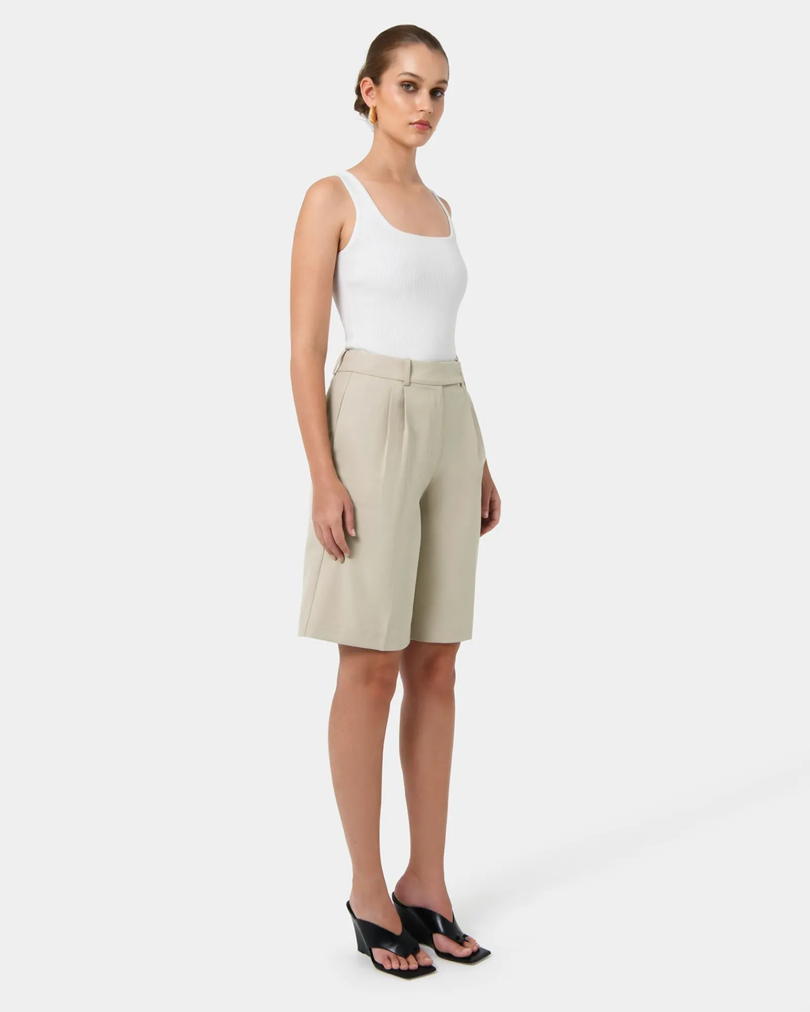 Forcast Sonique Tailored Short* Work Pants|Shorts