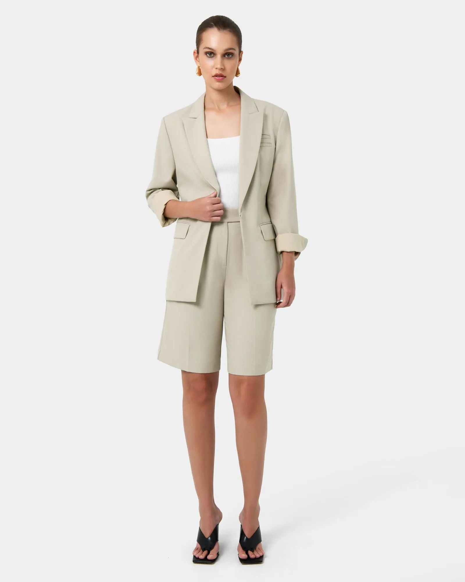 Forcast Sonique Tailored Short* Work Pants|Shorts